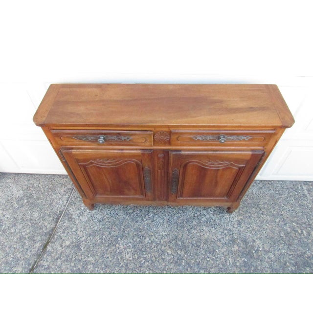 Antique French Walnut Buffet or Console Cabinet For Sale - Image 15 of 18