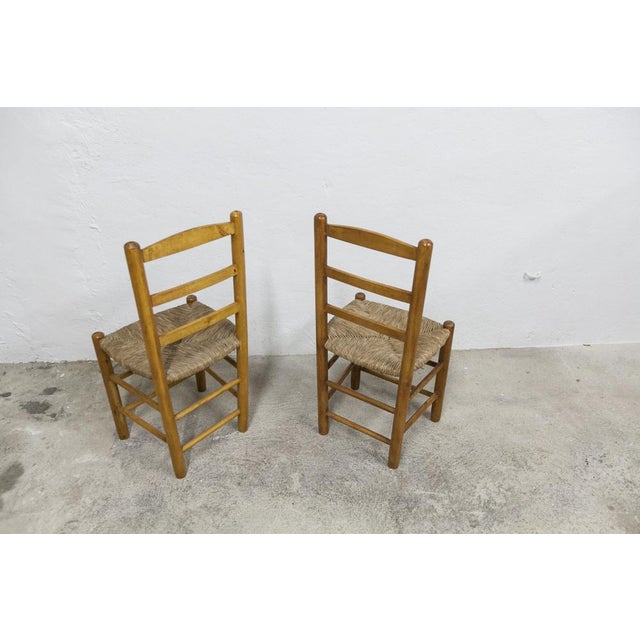 Set of Rustic Ash Chairs attributed to Charlotte Perriand, 1960s For Sale - Image 6 of 18