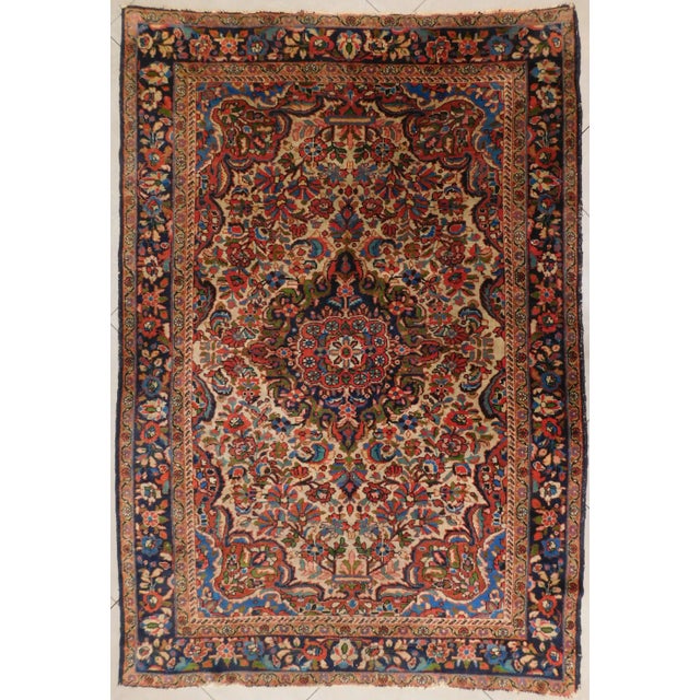 1940s Hand Made Persian Rug 4'10"x 7' For Sale - Image 12 of 12