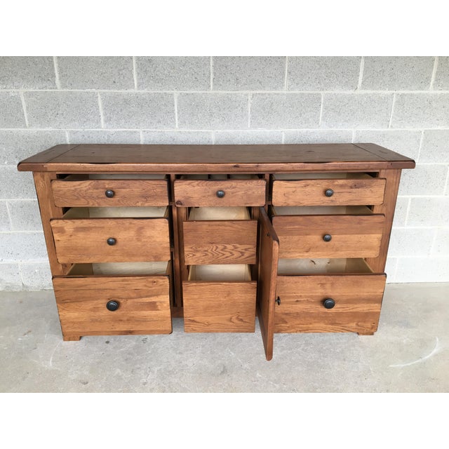 Broyhill Attic Heirlooms Distressed 9 Drawer Dresser and Mirror Chairish