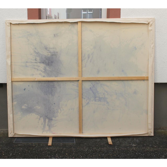 Contemporary Abstract Mixed Media on Raw Canvas "Everything's Gonna Be Alright" by Daniela Schweinsberg For Sale - Image 13 of 13