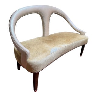 Kroll Hair on Hide Bench Seat For Sale