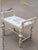 Vintage Chic Turned-Leg Cream Boho Bench For Sale In Washington DC - Image 6 of 13