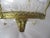 Metal Antique 1900s Gold Ornate Metal Frame and Crystal Bowl Star Bust Pattern Brides Basket For Sale - Image 7 of 9
