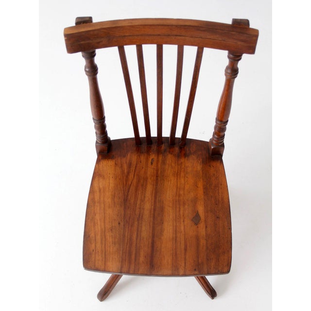 Antique Victorian Children's Swivel Desk Chair For Sale - Image 4 of 18