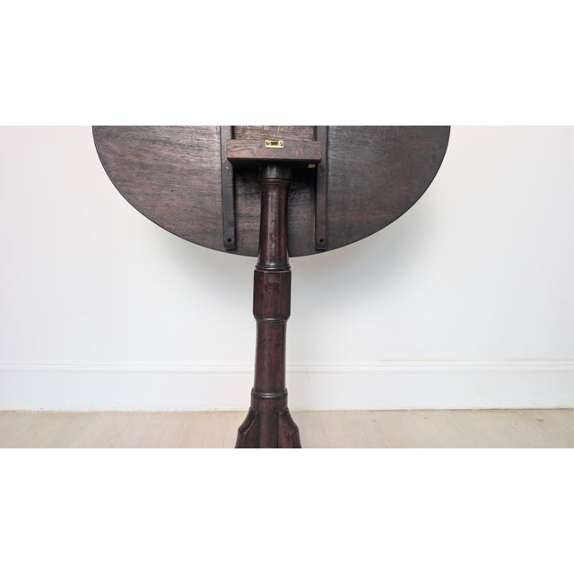 19th C. English Mahogany Tilt-Top Table With Tripod Pedestal Base For Sale - Image 9 of 15