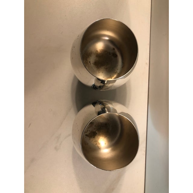 1940s Wm Rogers Silverplate Brandy Snifters - A Pair For Sale - Image 9 of 9