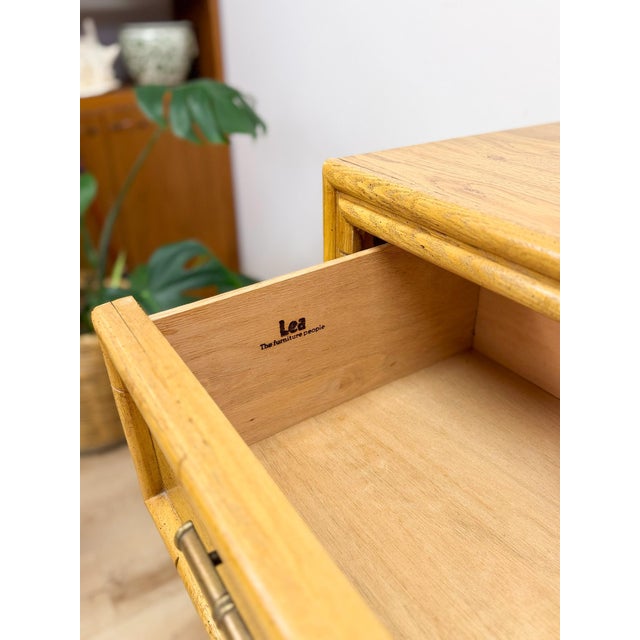 Lea Furniture Faux Bamboo Nine Drawer Dresser Vintage Coastal Bedroom Furniture For Sale - Image 11 of 11