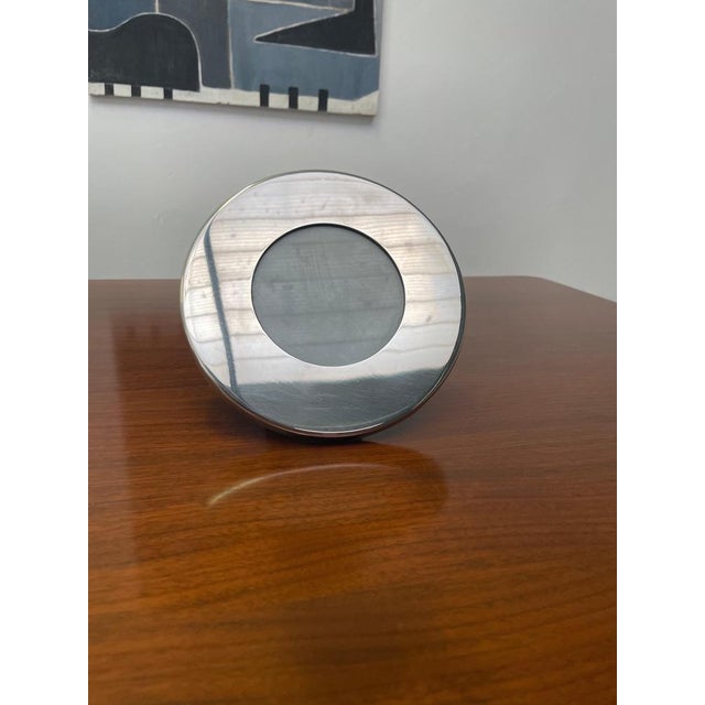 Elegant Gabriella Crespi Circular Photo Frame, Italy, 1970s Renowned for her elegant and sculptural designs, Gabriella...