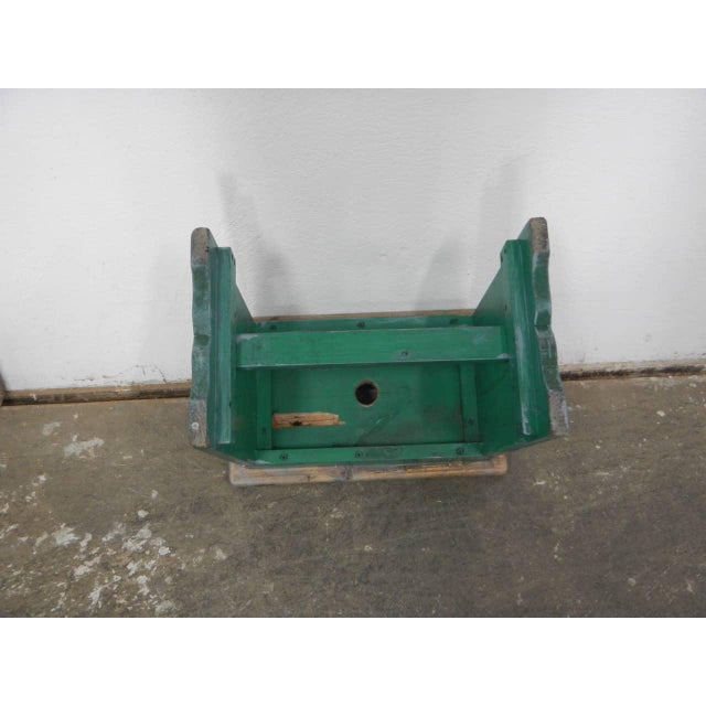 Forest Green Mid-Century Fir Stool, 1960s For Sale - Image 8 of 11