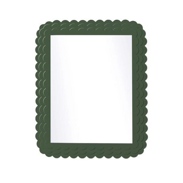 Contemporary Fleur Home Carnival Krewe Rectangle Mirror in Duck Green, 30x40 For Sale - Image 3 of 3