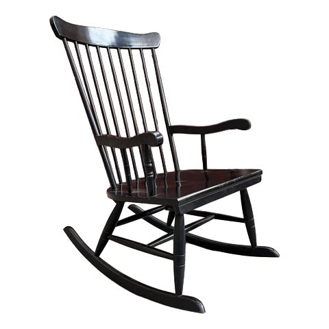 Scandinavian Rocking Chair in Wood For Sale