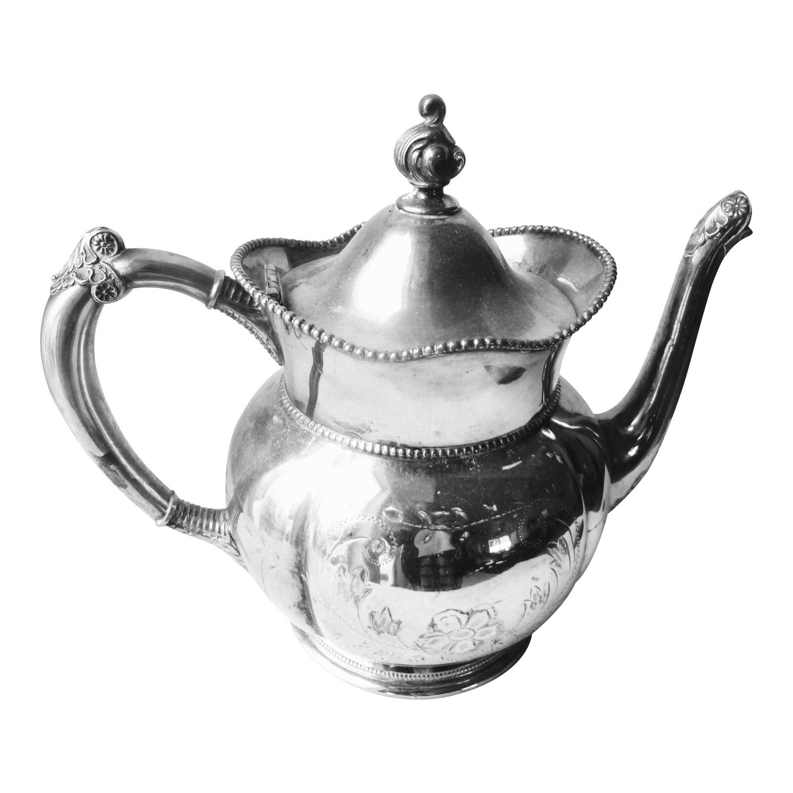 Victorian Gem Silver Co. Ornate Teapot Chairish