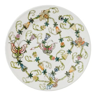 Butterfly and Bees Melamine Dinner Plates, Set of 4 For Sale