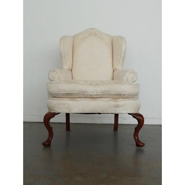 Vintage Fairfield White Wing Back Chairs (Set of 2) For Sale - Image 10 of 16