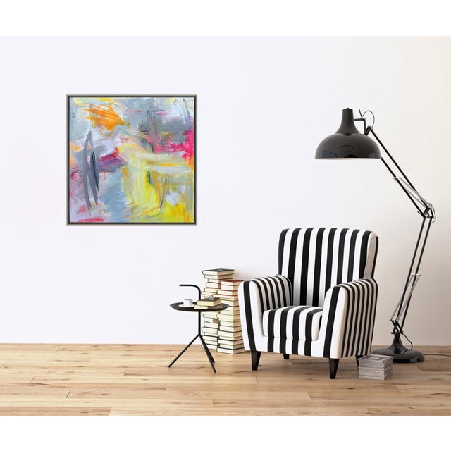 Canvas "Partially Sunny" by Trixie Pitts Abstract Expressionist Oil Painting For Sale - Image 7 of 10