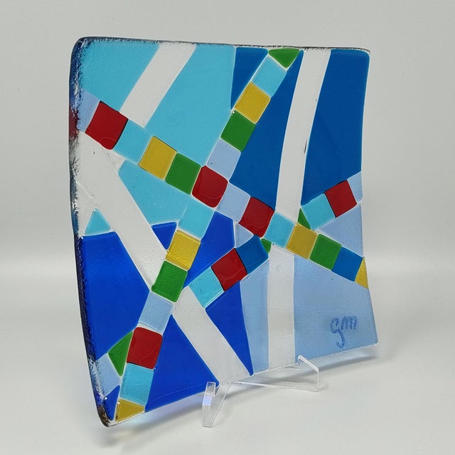 Mid-Century Modern Geometric Murano Glass Vide-Poche by GM for Albatros, 1970s For Sale - Image 6 of 9