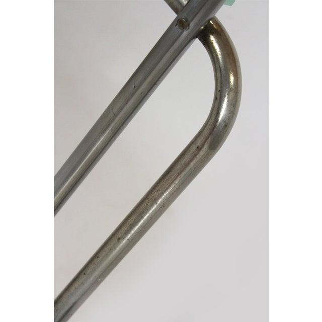 Large Bauhaus Functionalist Plant Stand in Chromed Steel and Glass, Former Czechoslovakia, 1930s For Sale - Image 10 of 13