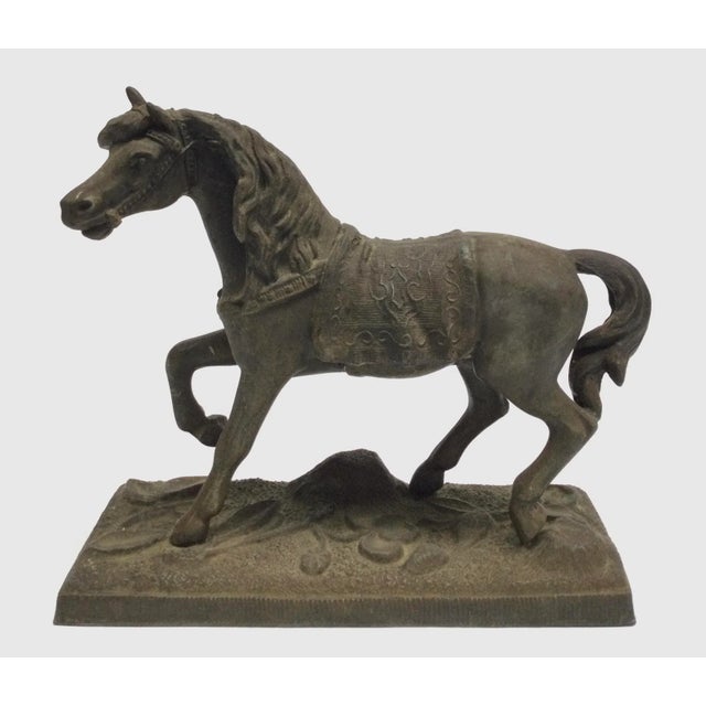 Antique Bronze Style Horse Sculpture For Sale - Image 13 of 13