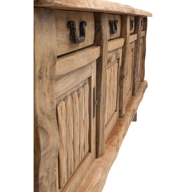 Black Brutalist Sideboard in Elm, 1960s For Sale - Image 8 of 11