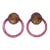 Monique Vedie Paris Resin Clip Earrings Raspberry Purple Hoop - 2 Pieces For Sale