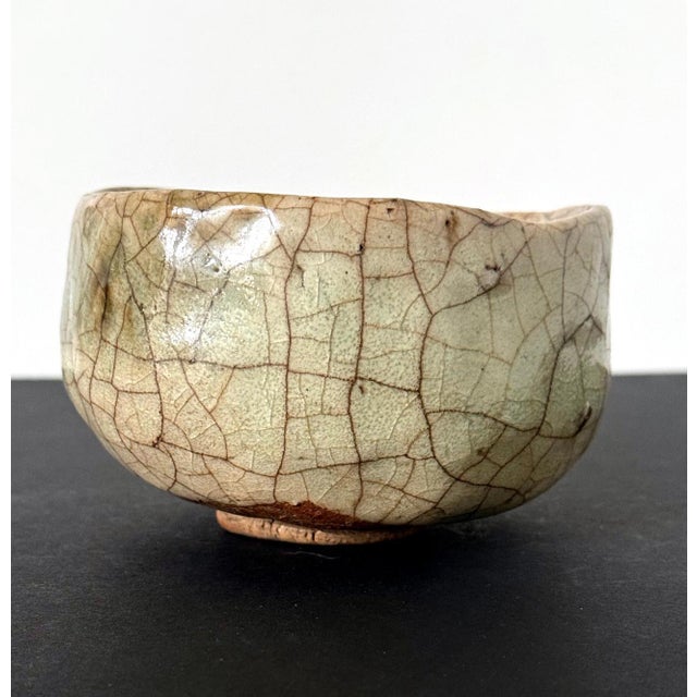 Japanese Oribe Chawan Tea Bowl by Kato Tokuro For Sale - Image 12 of 15