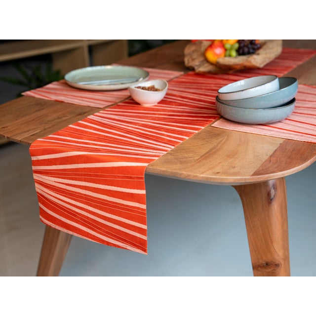 Contemporary Red Silver Geometric Silk Runner by Renaras For Sale - Image 3 of 6