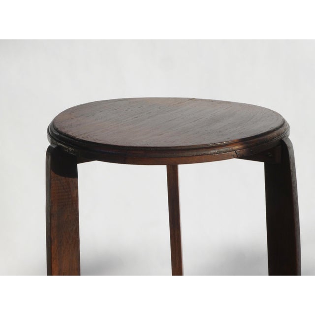 Amsterdam School Oak 2-Tiered Pedestal Plant Stand, 1920s For Sale - Image 4 of 10