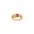 Ruby Red Solid 18k Gold Contemporary Chunky Heart Ring Faceted Ruby & Diamonds Size 5.5 For Sale - Image 8 of 12