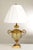 High Quality Vintage Cut Glass Urn Form Table Lamp with Brass Base and Handles