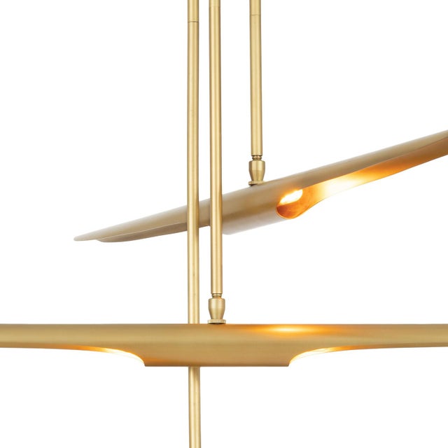 Concorde Chandelier, Natural Brass For Sale In Detroit - Image 6 of 9