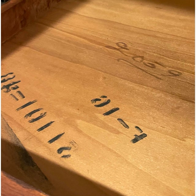 Wood Jack Cartwright for Founders Mid-Century Modern Walnut Side Tables With Cane Shelves - A Pair For Sale - Image 7 of 7