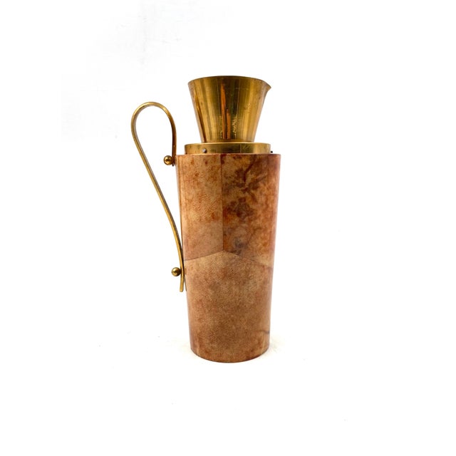 Paper Mid-Century Parchment Barware Thermos by Aldo Tura for Macabo, Italy, 1960s For Sale - Image 7 of 14