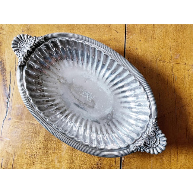 A wonderful antique heavy silverplated serving dish or bowl from a Pennsylvania Railroad dining car! In great condition...