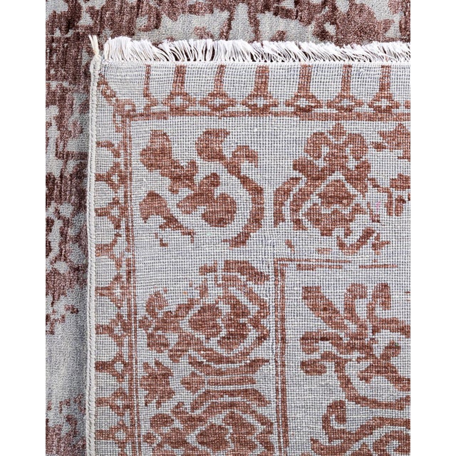 2010s Ikat, One-of-a-Kind Hand-Knotted Area Rug - Gray, 8' 1" x 10' 0" For Sale - Image 5 of 8