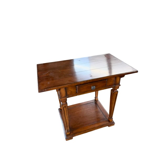 Milling Road by Baker Furniture French Country Side Table With Drawer For Sale - Image 16 of 18
