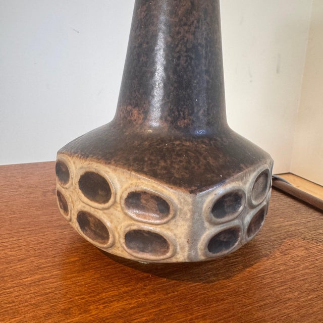 West German Ceramic Table Lamp, 1970s For Sale - Image 5 of 7