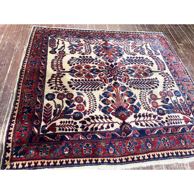 Antique Persian Sarouk Mohajeran Rug For Sale In Chicago - Image 6 of 7