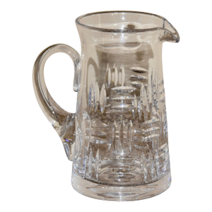 1970s Tiffany & Co. Crystal Pitcher Crisscross Cut Tankard