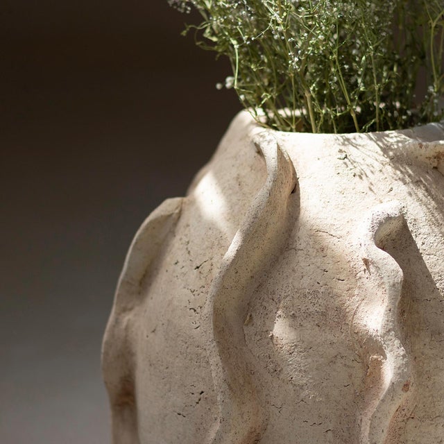 Beige Unglazed Tamegroute Clay Sculpture by Azele Studio For Sale - Image 8 of 13