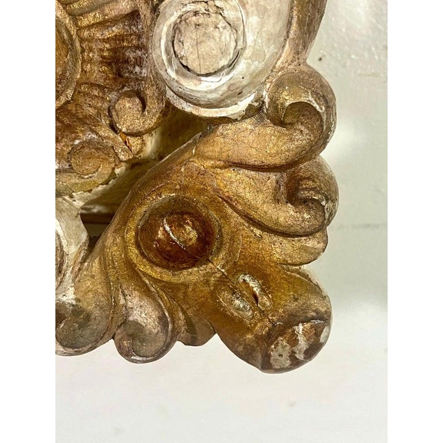 Monumental French Baroque Style Painted & Parcel Gilt Mirror C. 1940's For Sale - Image 11 of 12