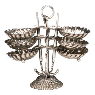 Silver Ashtray Set from Cesa Alessandria, Set of 7 For Sale