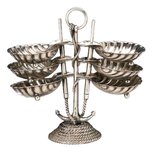 Silver Ashtray Set from Cesa Alessandria, Set of 7