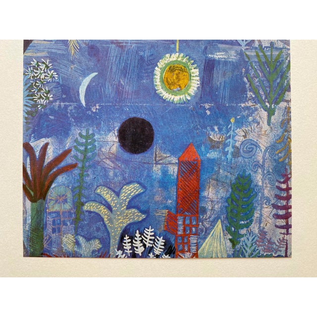 Paul Klee Paul Klee Vintage 1967 First Edition Modernist Lithograph Print " Night Flowers Submerged Landscape " 1918 For Sale - Image 4 of 10