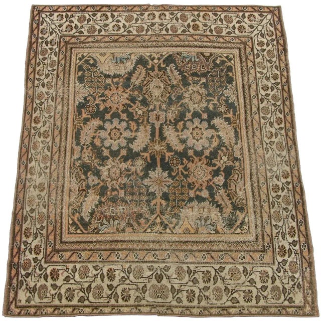 19th Century Antique Indian Rug 7.1x5.8 For Sale - Image 5 of 5