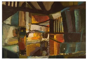 Alf Johansson, Abstract Composition, 1960s, Oil on Canvas