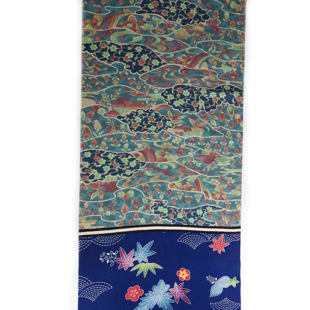 Vintage Japanese Silk Tango Chirimen Kimono Fabric Bolt 14 Patterns 14.5 Yards For Sale - Image 10 of 17