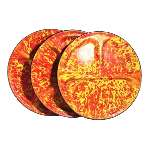 1970s Graniteware Splatter Platters- Set of 3