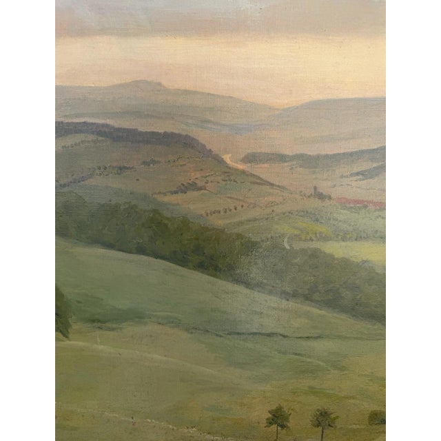 Piet Hein Eek Heinrich Pforr, Landscape at the Meissen, Oil Painting on Canvas For Sale - Image 4 of 13