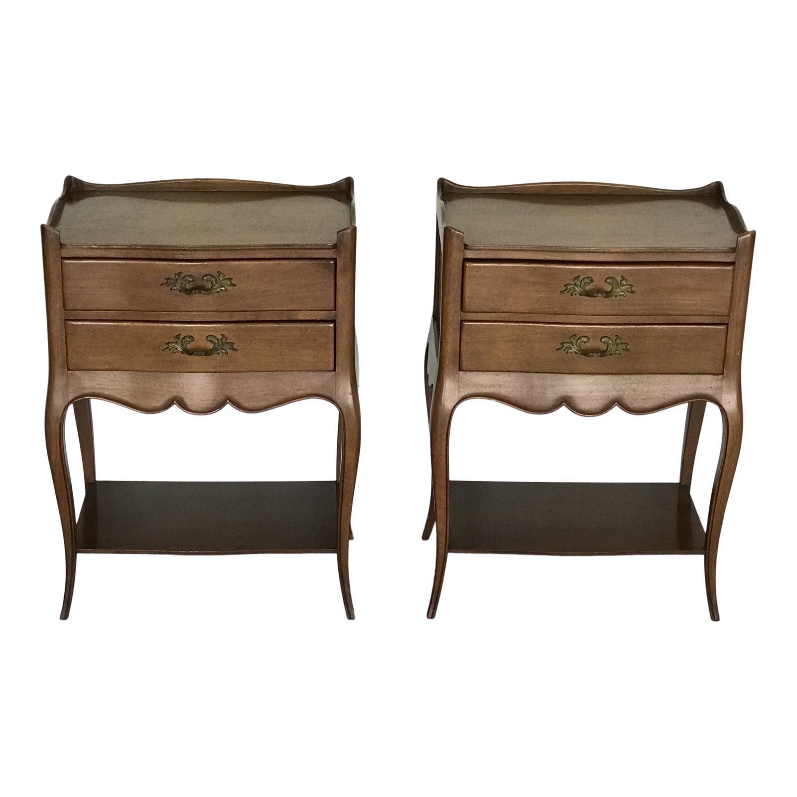 Vintage Mid Century Bodart Side Night Stand Drawer Tables a Pair